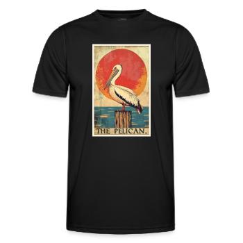 Pelicans Pelican - Men's Functional T-Shirt - black - Front - AI Model Male 178 dark (178cm)