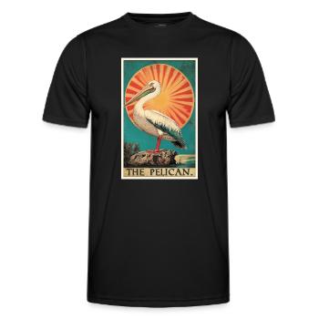 Pelicans Pelican - Men's Functional T-Shirt - black - Front - AI Model Male 178 dark (178cm)