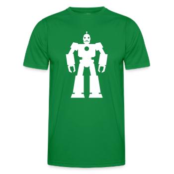 Roboter – KI Technik Sci-Fi Nerd Design - Männer Funktions-T-Shirt - Kelly Green - Vorne - AI Model Male 178 dark (178cm)