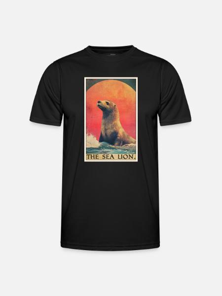 Seelöwen Seelöwe - Männer Funktions-T-Shirt - Schwarz