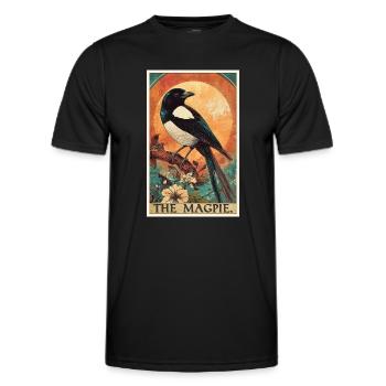 Elstern Elster - Männer Funktions-T-Shirt - Schwarz - Vorne - AI Model Male 178 dark (178cm)
