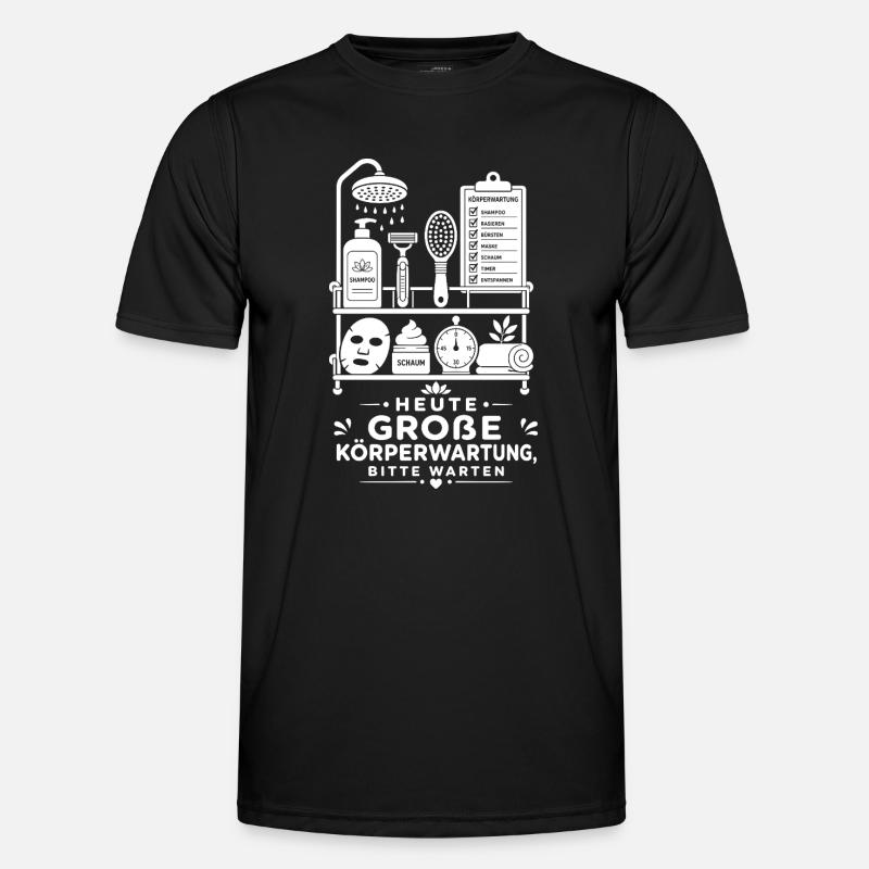 Luxusdusche als Wochenritual - Männer Funktions-T-Shirt - Schwarz