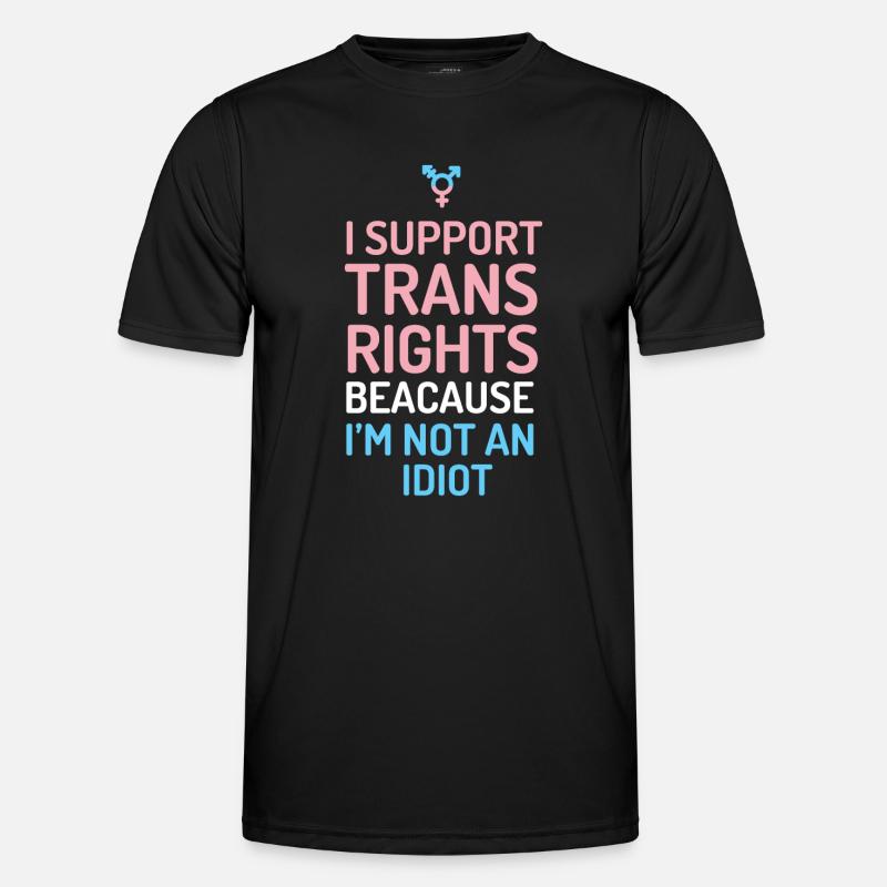 I Support Trans Rights - Men's Functional T-Shirt - black