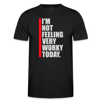 Je ne me sens pas très worky aujourd’hui Faul Arbeit humour - T-shirt sport Homme - noir - Devant - AI Model Male 178 dark (178cm)