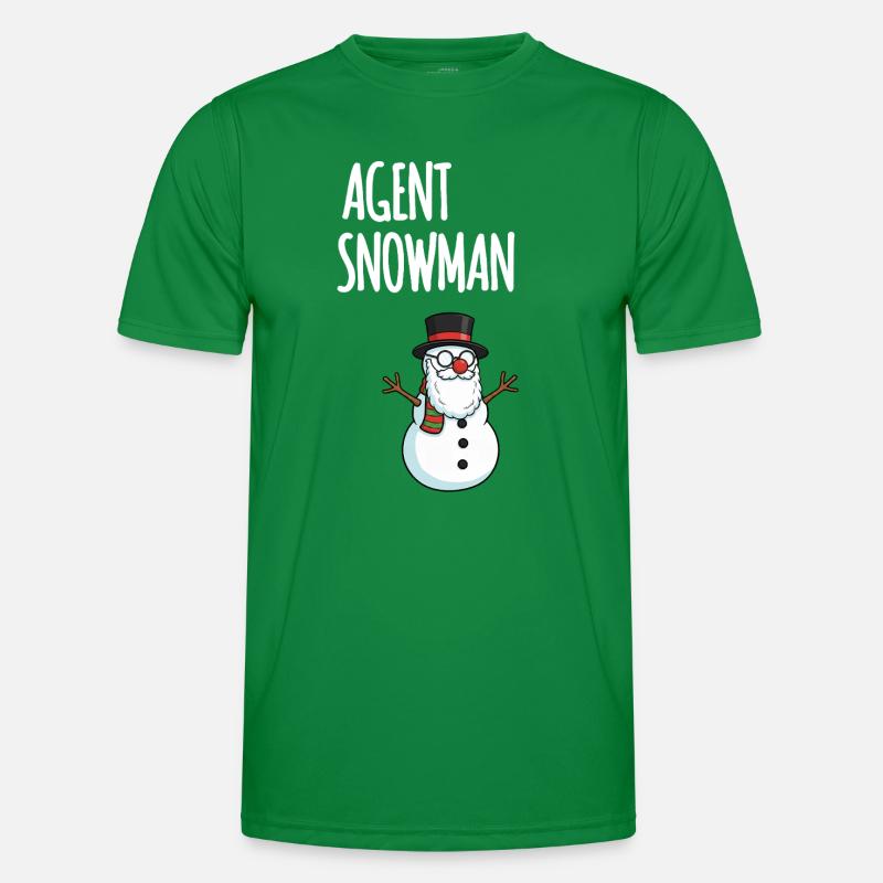 Agent Snowman Männer Funktions-T-Shirt