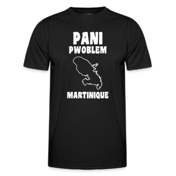 Panipwoblem Martinique Humour Antillais Mentalité - T-shirt sport Homme - noir - Devant - AI Model Male 178 dark (178cm)