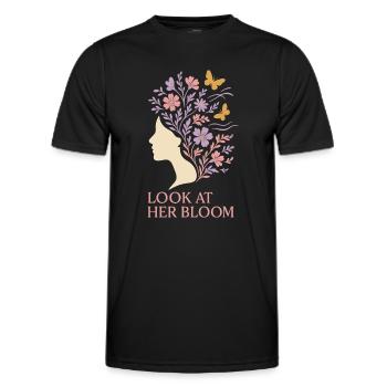 Achtsames Wachstum, Frühlingserneuerung, - Männer Funktions-T-Shirt - Schwarz - Vorne - AI Model Male 178 dark (178cm)