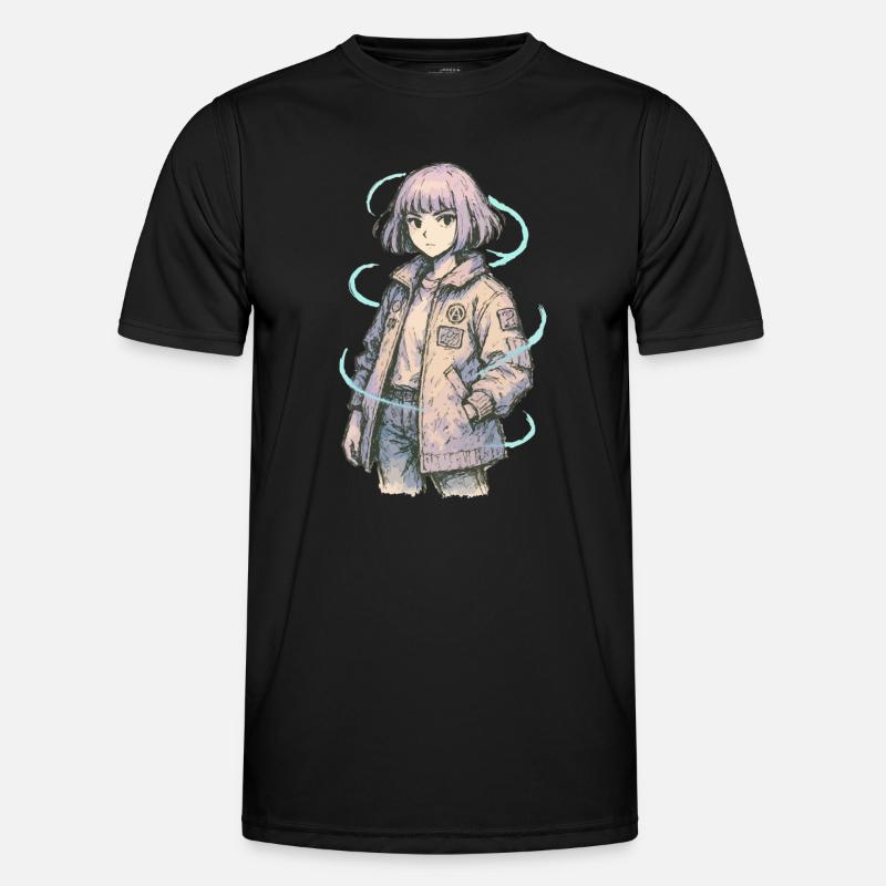 Neon Patch Bomber Mädchen - Männer Funktions-T-Shirt - Schwarz