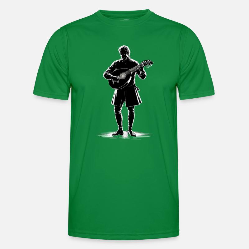 Barde médiéval avec luth T-shirt sport Homme