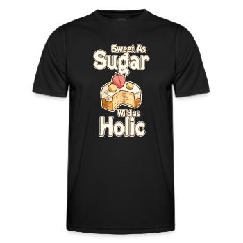 Doux comme le sucre, sauvage comme le clown - T-shirt sport Homme - noir - Devant - AI Model Male 178 dark (178cm)