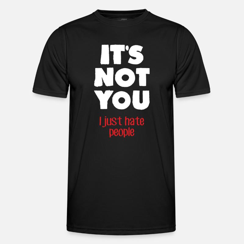 I hate people (dark) - Men's Functional T-Shirt - black