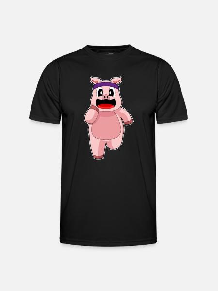 Pig Jogger Jogging Sport - Men's Functional T-Shirt - black