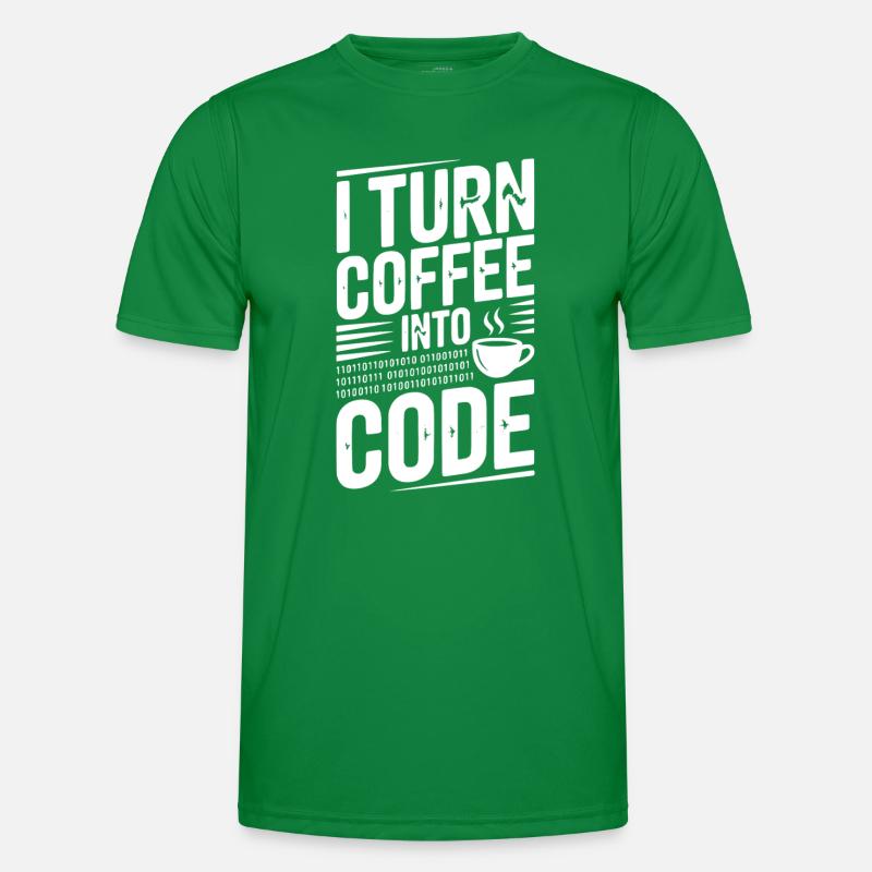 Je transforme le café en code T-shirt sport Homme