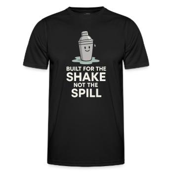 Shaker Stuck Mixologue débutant - T-shirt sport Homme - noir - Devant - AI Model Male 178 dark (178cm)