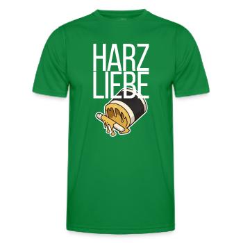 Harzliebe Handball Design - Männer Funktions-T-Shirt - Kelly Green - Vorne - AI Model Male 178 dark (178cm)