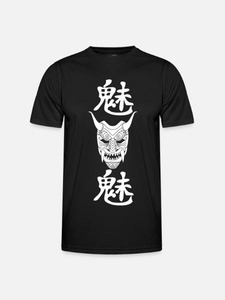 Manga white demon - Men's Functional T-Shirt - black