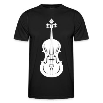 Dessin de violon - T-shirt sport Homme - noir - Devant - AI Model Male 178 dark (178cm)