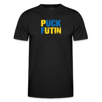 puck futin - Männer Funktions-T-Shirt - Schwarz - Vorne - AI Model Male 178 dark (178cm)