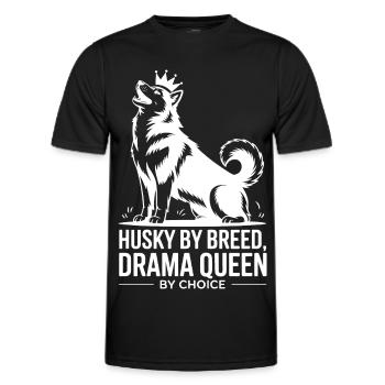 Husky Par race Drame Reine Par choix - T-shirt sport Homme - noir - Devant - AI Model Male 178 dark (178cm)