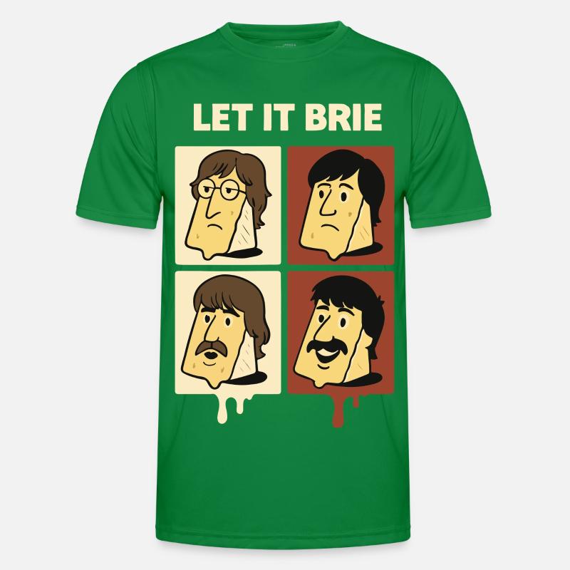 Let It Brie Cheese Quartet Men's Functional T-Shirt