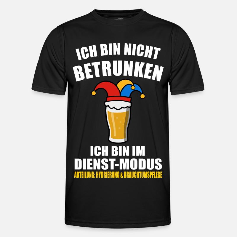 I'm not drunk - Carnival - Men's Functional T-Shirt - black