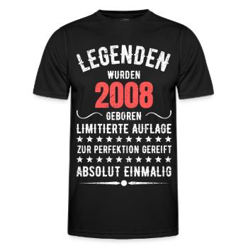 Édition Limitée 2007 18ème Cadeau d’Anniversaire - T-shirt sport Homme - noir - Devant - AI Model Male 178 dark (178cm)