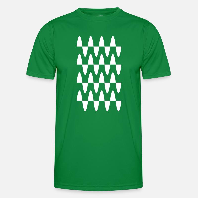 Wave Mosaic design Men's Functional T-Shirt