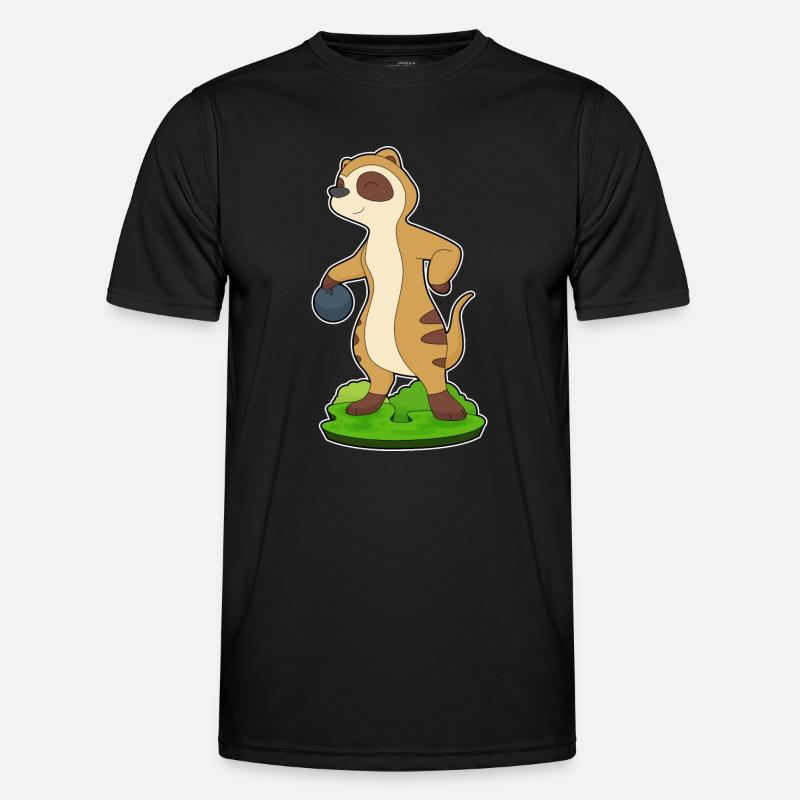 Erdmännchen Bowling Bowlingkugel - Männer Funktions-T-Shirt - Schwarz