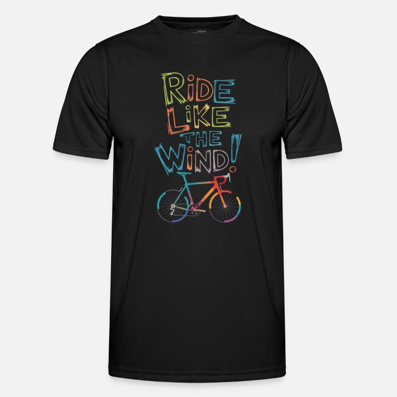 Roulez comme le vent Conception du vélo T-shirt sport Homme
