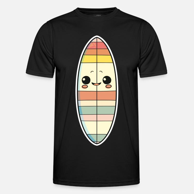 Surfboard Comic Style - Men's Functional T-Shirt - black