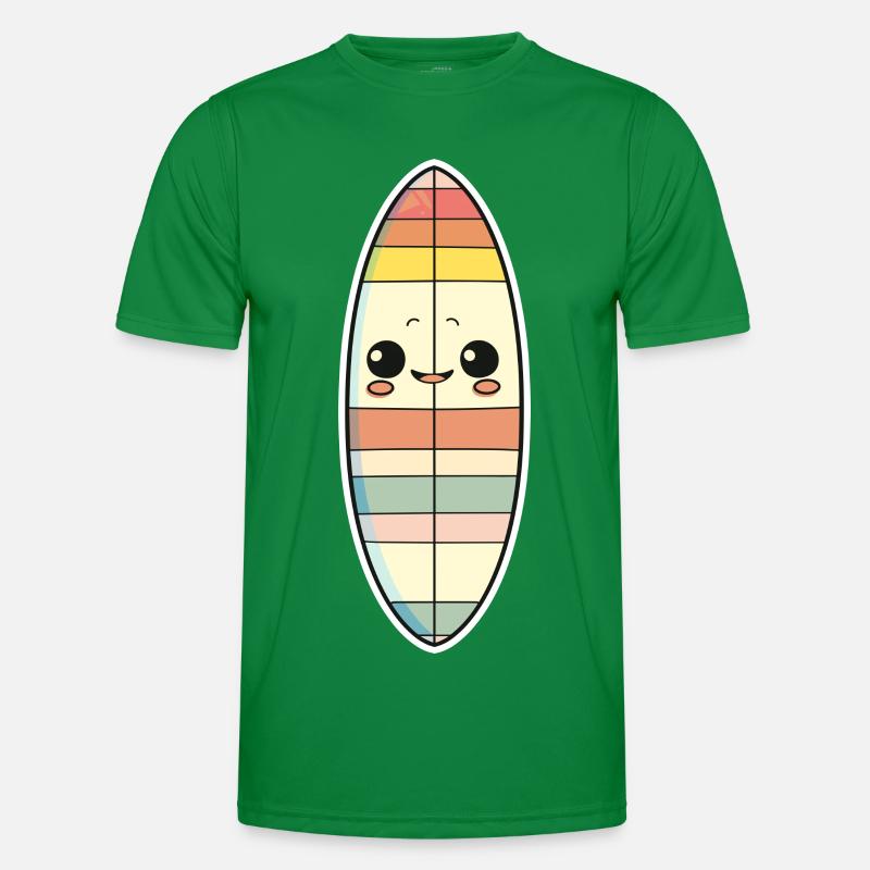 Surfbrett Comic Stil Männer Funktions-T-Shirt