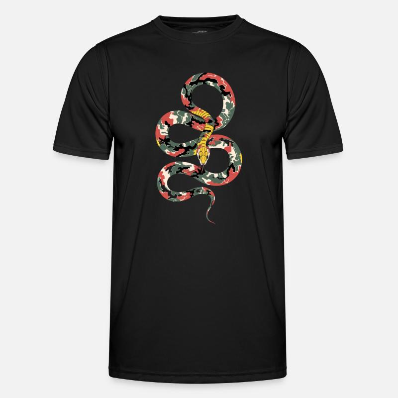 Tarn-Schlangen-Spulen Männer Funktions-T-Shirt