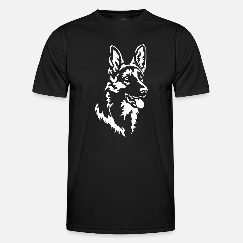 German Shepherd Head "Black Edition" - Men's Functional T-Shirt - black