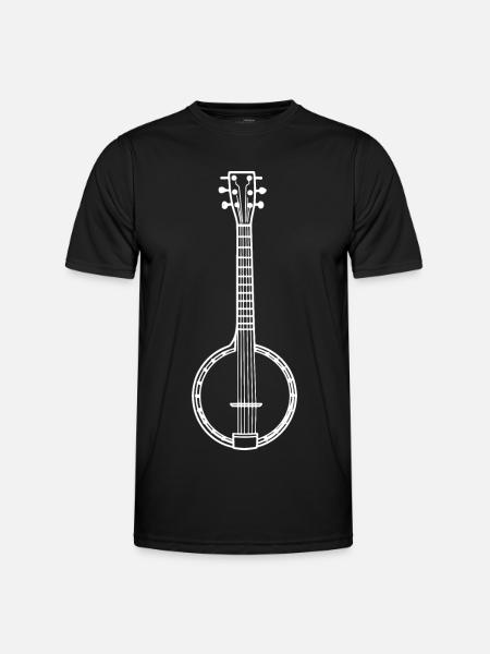 Banjo Line Art - Men's Functional T-Shirt - black