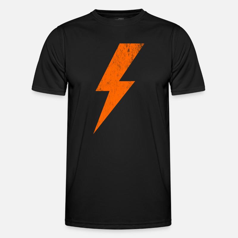 Leuchtender Blitz Design Männer Funktions-T-Shirt