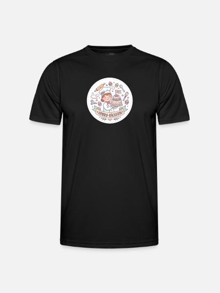Hobby-Bäckerin Kuchenzauber - Männer Funktions-T-Shirt - Schwarz