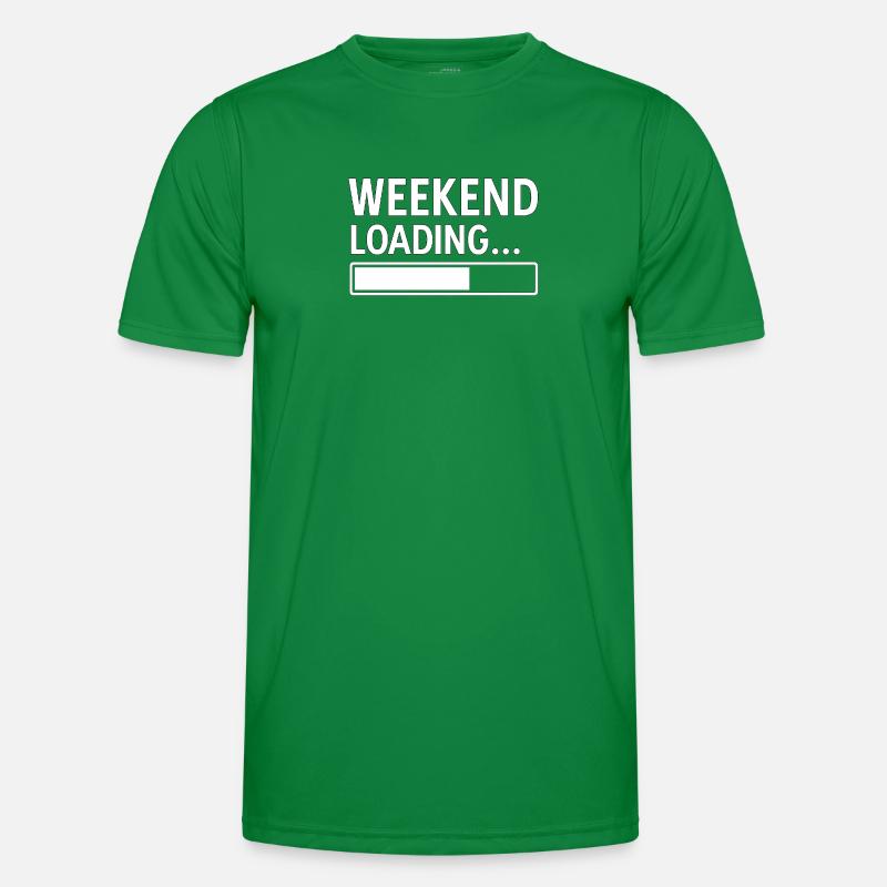 Wochenende Loading... – Lustiges minimalistisches Design Männer Funktions-T-Shirt