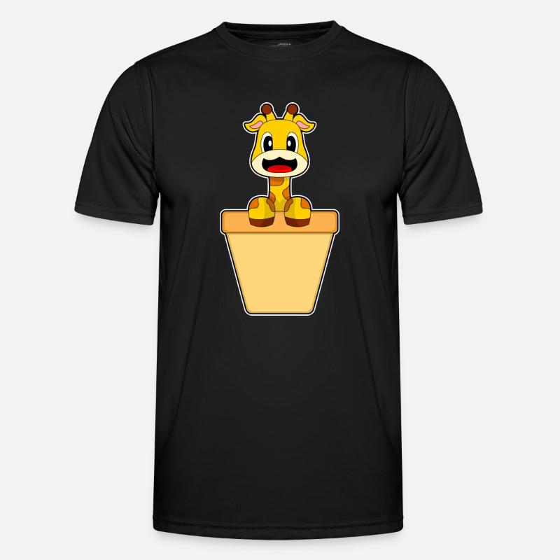 Giraffe Cream Cone - Men's Functional T-Shirt - black