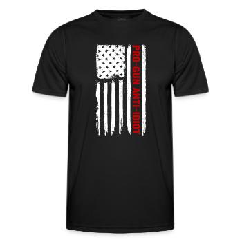 Pro-Waffen, Anti-Idiot - Männer Funktions-T-Shirt - Schwarz - Vorne - AI Model Male 178 dark (178cm)