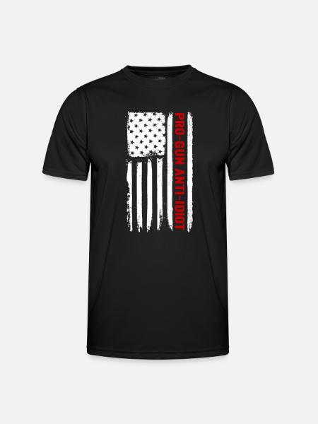Pro-guns, anti-idiot - Men's Functional T-Shirt - black