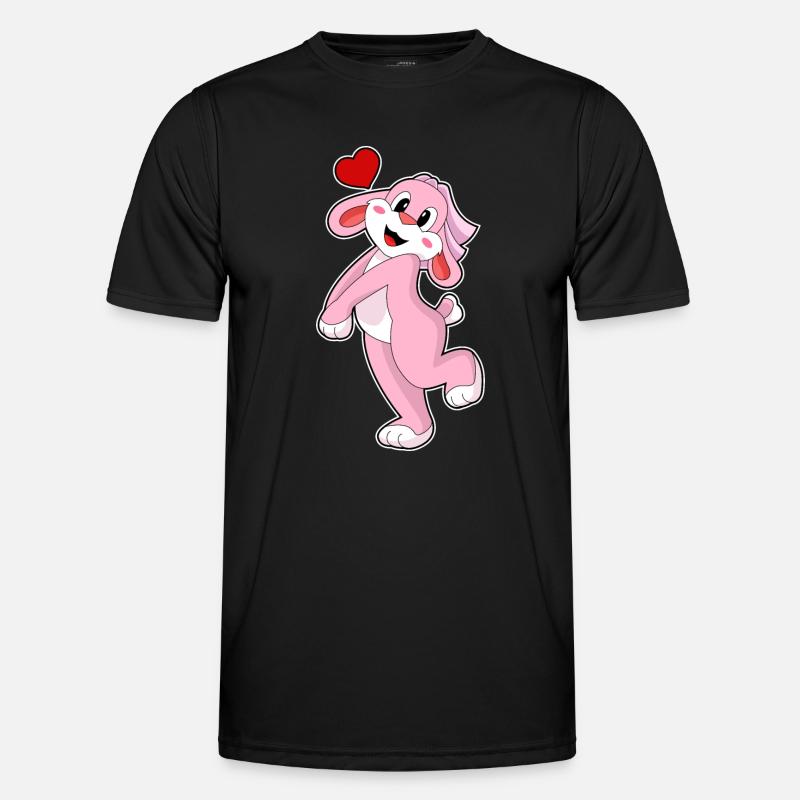 Rabbit Bride Veil Wedding - Men's Functional T-Shirt - black