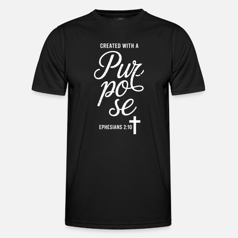 Created With a Pure Purpose - Men's Functional T-Shirt - black
