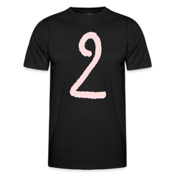 Chiffre 2 - T-shirt sport Homme - noir - Devant - AI Model Male 178 dark (178cm)