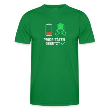 Gaming Motivation Design for Fans - Men's Functional T-Shirt - kelly green - Front - AI Model Male 178 dark (178cm)