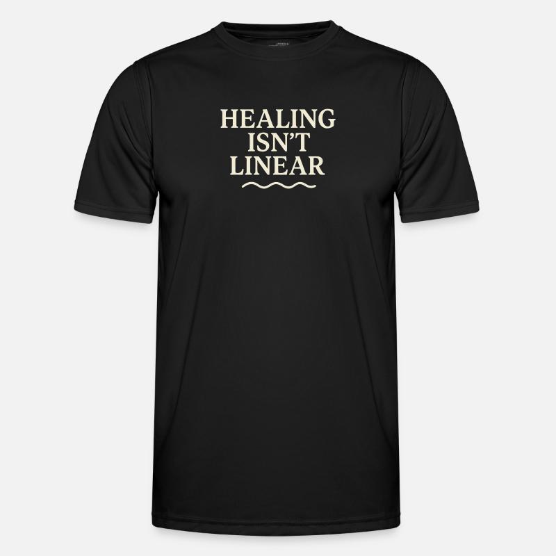 Healing is not a linear path - Men's Functional T-Shirt - black