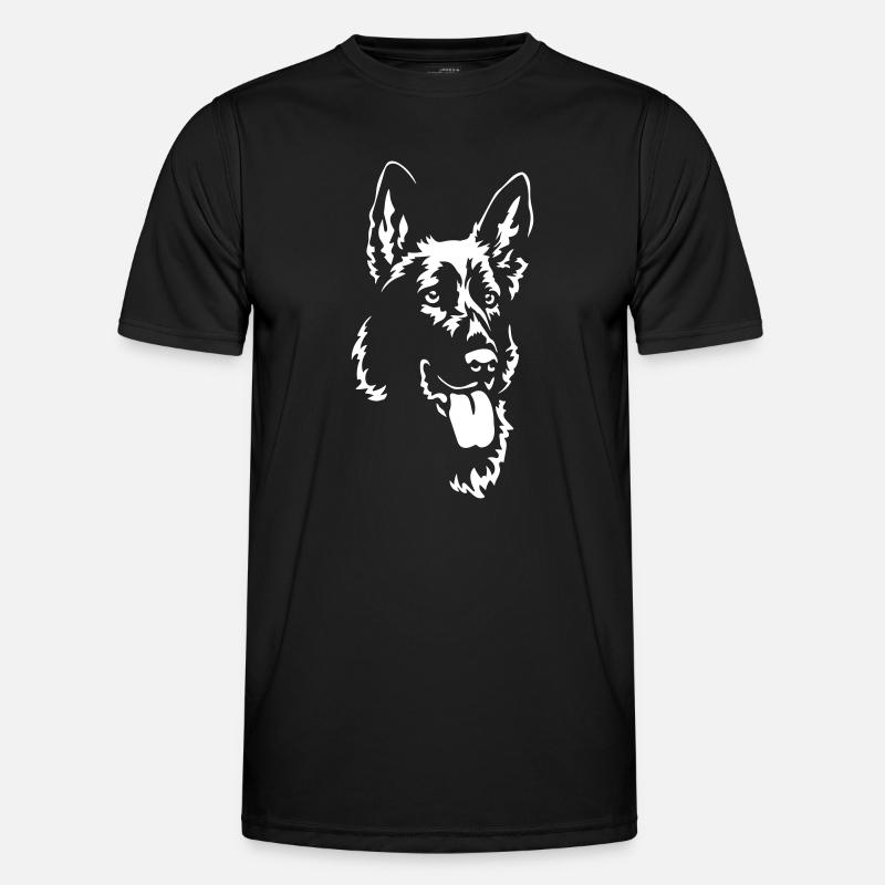 German Shepherd Head "Black Edition" - Men's Functional T-Shirt - black