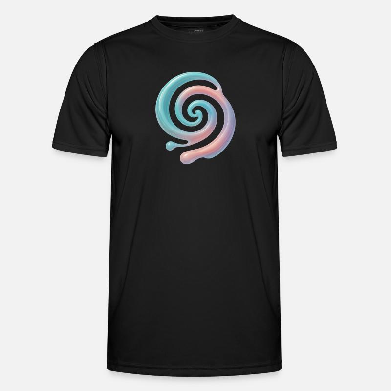 3D Spiral Pastel Men's Functional T-Shirt
