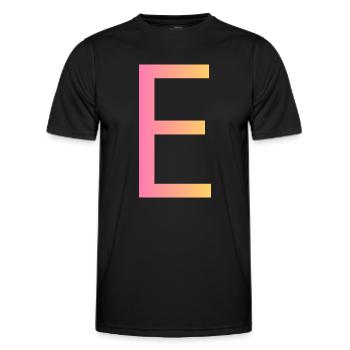 E - Männer Funktions-T-Shirt - Schwarz - Vorne - AI Model Male 178 dark (178cm)