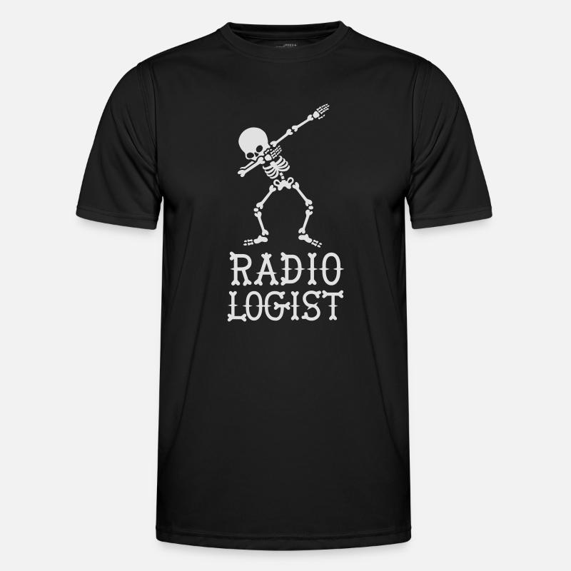 Dab dabbing skeleton radiologist - Men's Functional T-Shirt - black