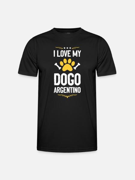 J’adore mon Dogue Argentino - T-shirt sport Homme - noir